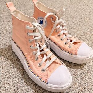 Converse Peach/light pink High-Top Sneakers